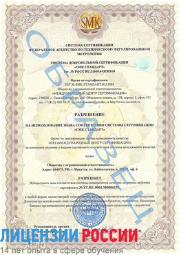 Образец разрешение Ремонтное Сертификат ISO 50001